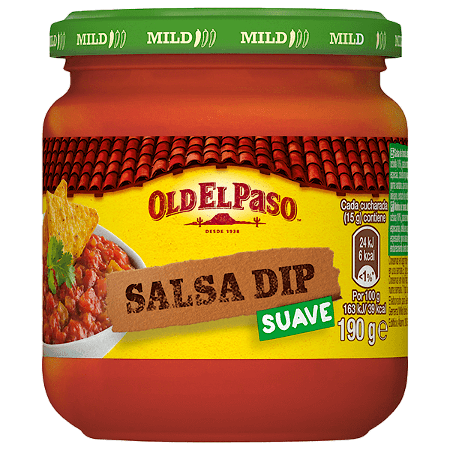 un mini frasco de vidrio de salsa suave Old el paso, 190g